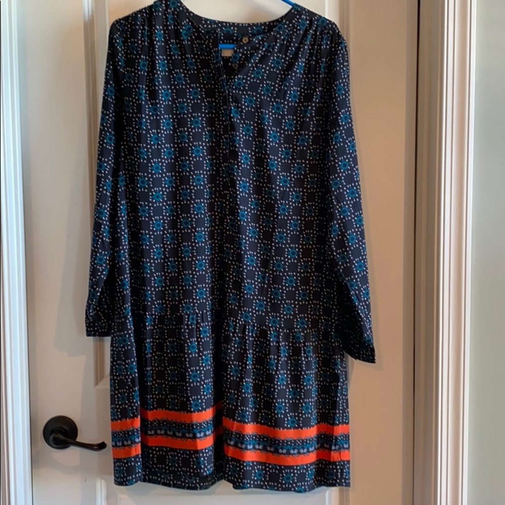 Loft long sleeve tunic style patterned dress